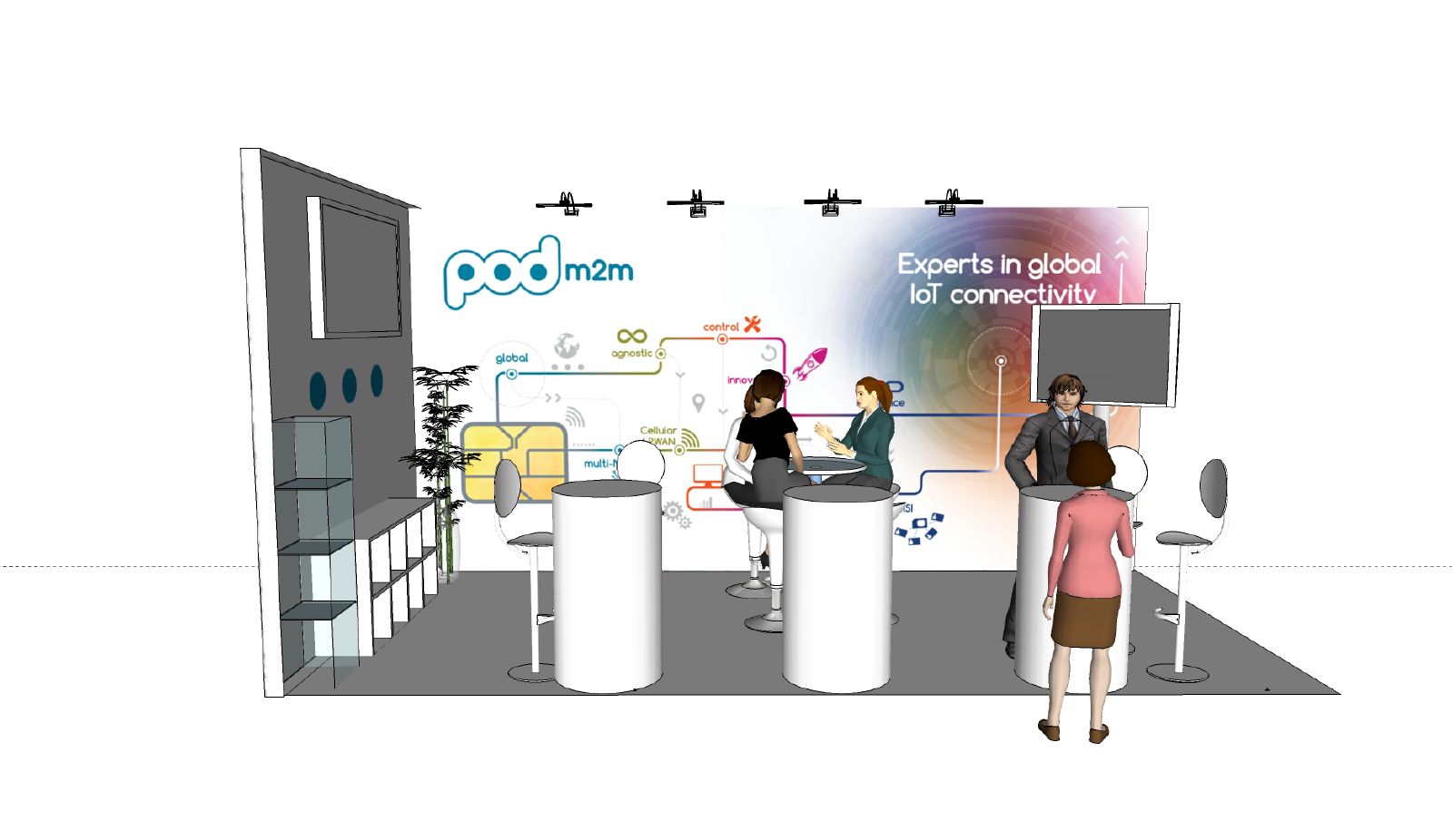 CTIA — Diseño de stand para feria: Ctia stand vista frontal 02