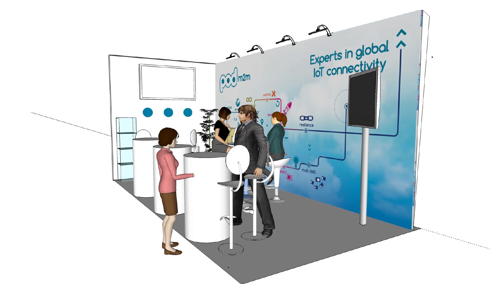 CTIA — Diseño de stand para feria: Ctia stand vista isometrica 02