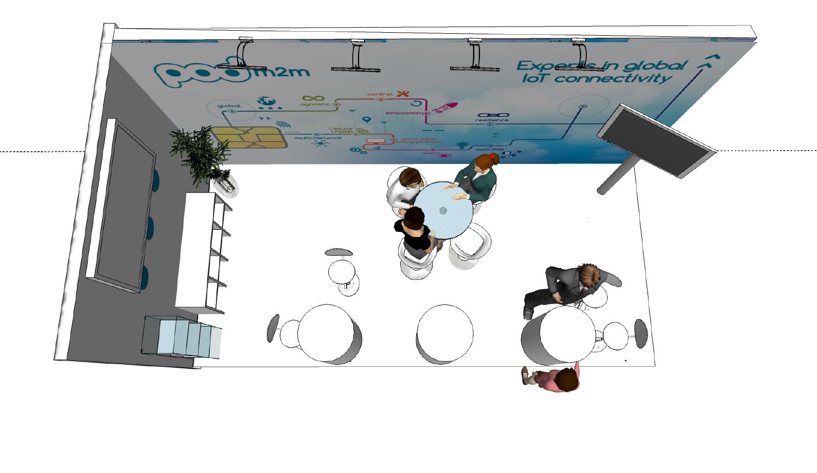 CTIA — Diseño de stand para feria: Ctia stand vista planta