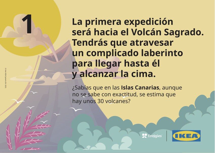 IKEA: Gincana infantil y cuaderno de viaje en tienda: Tarjeta educativa (variante tienda Canarias) 01