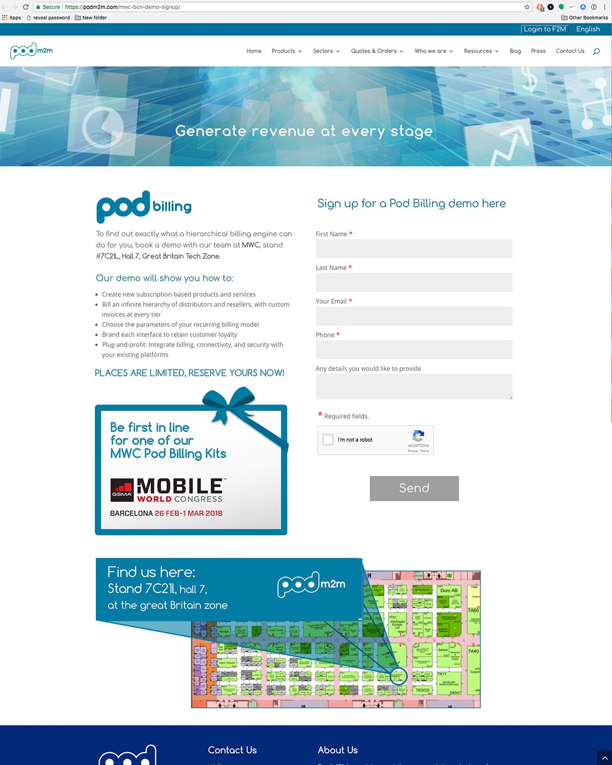 Pod Billing — Banners para Google Ads: Mwc pod billing landing page